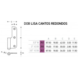Corrediça oculta A22 de extração parcial com amortecedor com 300 mm