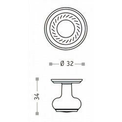 Perfil calha inferior roda fêmea 10287, para porta de roupeiro, alumínio cromado mate, 6000 mm