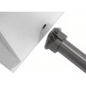 Dobradiça reta para perfil/porta de alumínio DANCO F85012P44, braço em aço niquelado, abertura 100º
